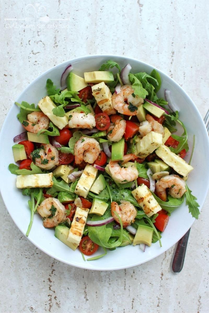 Sałatki warzywne do krewetek